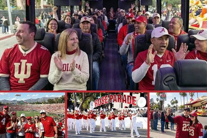 Roundtrip Shuttle to Rose Parade and Rose Bowl Game with Pickup