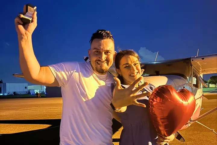 Miami Beach Night Lights Airplane Tour with Champagne 50 Mins