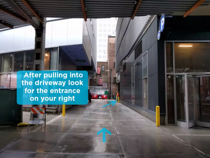 Parking at Alley Entrance - Hubbard221 Garage