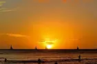 Waikiki 2 Hour Sunset Sailing Catamaran Swim and Sail Adventure