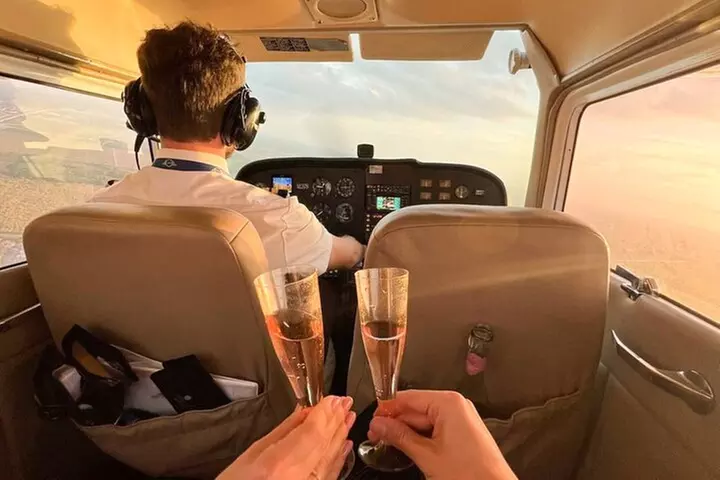 Miami Beach Night Lights Airplane Tour with Champagne 50 Mins