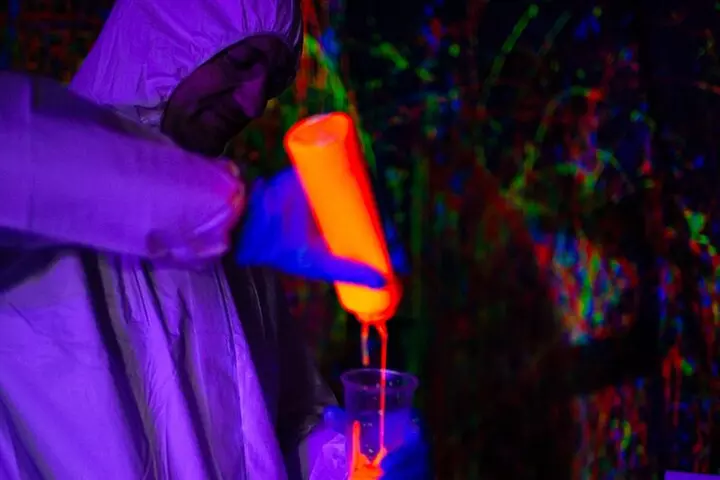 Glow in the Dark Splatter Paint Experience