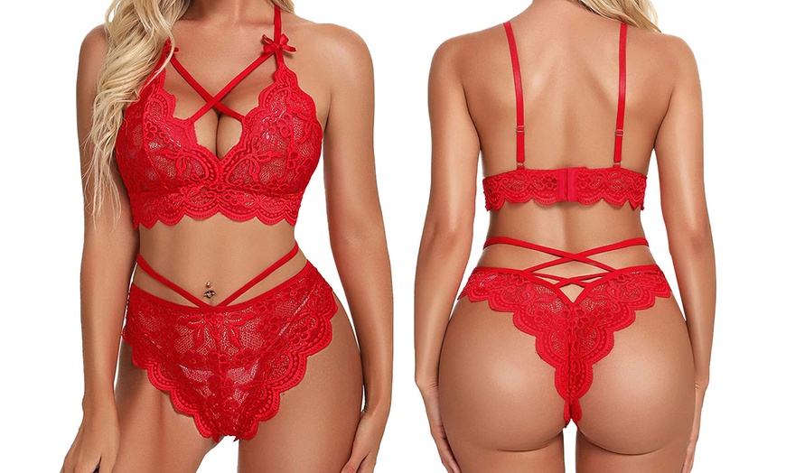 Up To Off On Women Sexy Lingerie Set Lace Groupon Goods