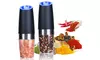 Gravity Electric Pepper Salt Grinder Set Battery Powered with LED Light