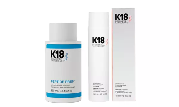 K18 Leave-In Hair Masks with Peptide Prep pH Maintenance Shampoo (Choose Size) - Second Medium