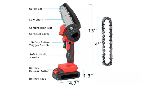 Garden Power Tools: Mini Chainsaw - Second Medium