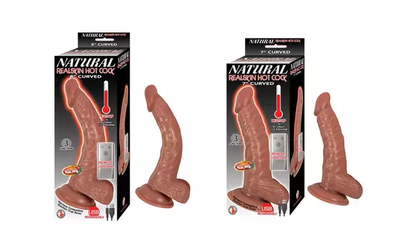 Nasstoys Realskin Curved Vibrating Warming Dongs - Primary Image