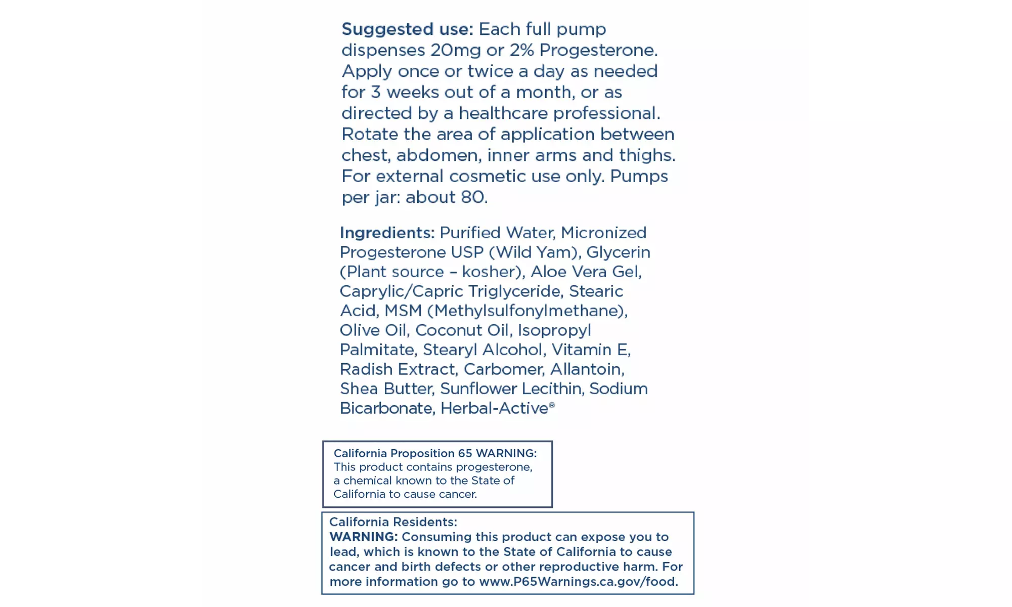 Metabolic Maintenance Progeste Cream - Natural Progesterone for Hormone Balance