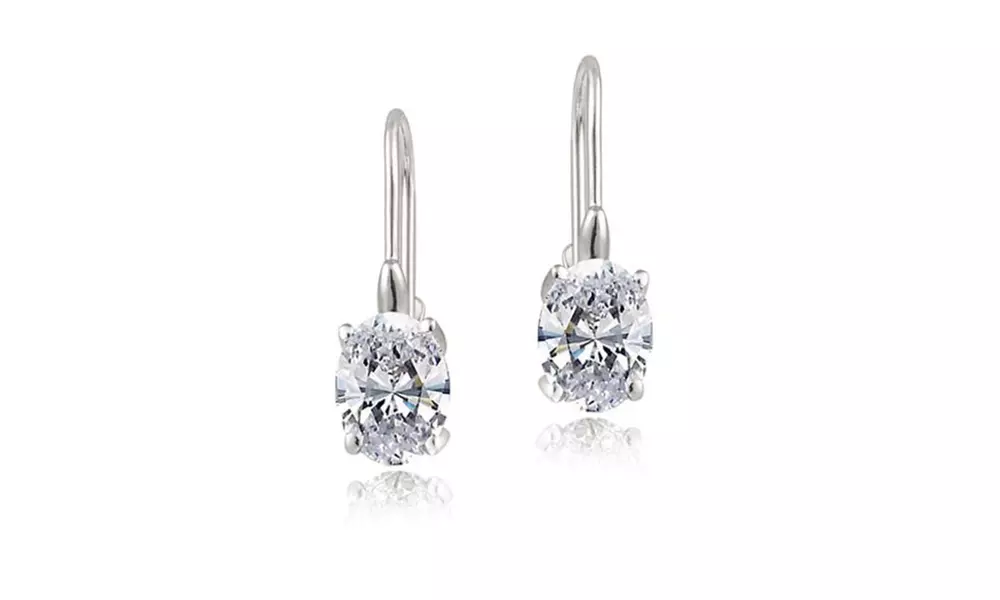 Dazzling Crystal Leverback Earrings by Swarovski (Multiple Cuts & Carats)