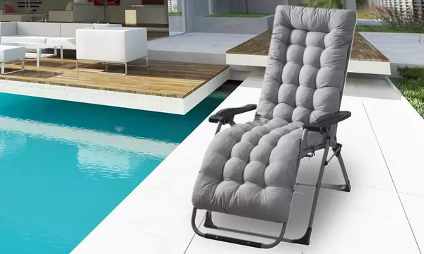 NewHome 67"x22" Chaise Lounge Cushion Outdoor Padded Sun Lounger Chair Cushion - Second Medium