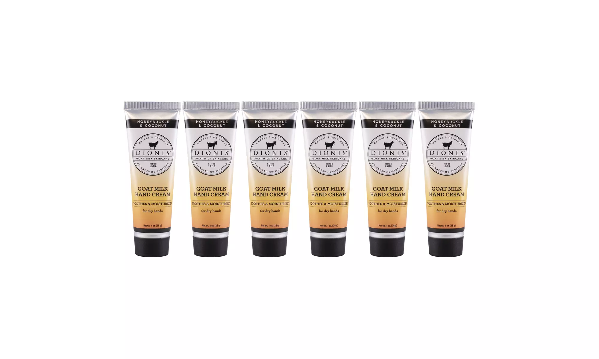 Dionis Honeysuckle & Coconut Goat Milk Hand Cream, Set of 6