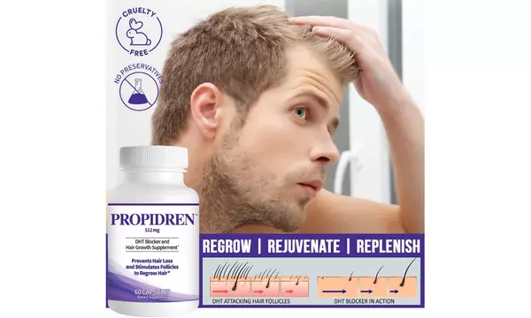 Propidren by HairGenics - DHT Blocker with Saw Palmetto To Prevent Hair Loss - Second Medium