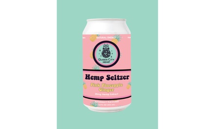 Queen City Hemp Cbd Seltzer Pink Pineapple Ginger Pack Mg Cbd Per