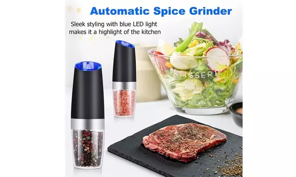 Gravity Electric Pepper Salt Grinder Automatic One-Hand Operated - Second Medium