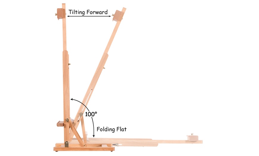 Portable Wood Tabletop Easel H Frame Adjustable Artist Painting Display