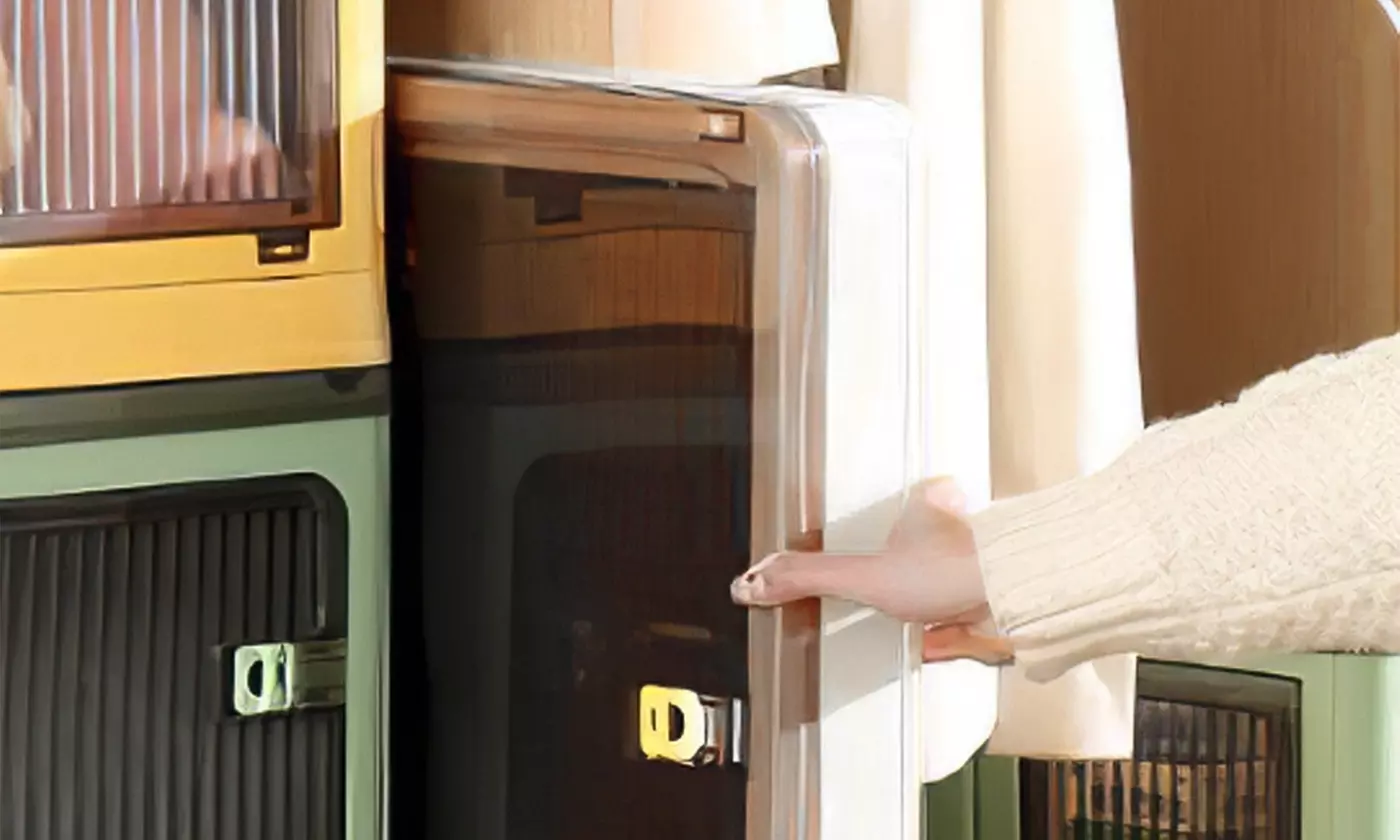 Three-Pack NewHome Stackable Collapsible Storage Bins with Lid