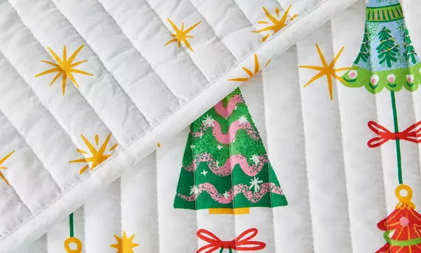 Cheerful Colorful Christmas Quilt Set - Second Medium