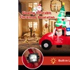 Costway Ft Wide Inflatable Santa Claus Driving A Car W Leds Air Blower