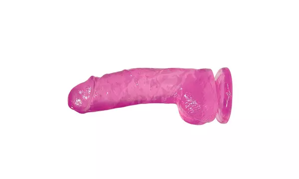 Suction Cup Dildo With B Flexible Waterproof Purple 6.7 Inch - Second Medium