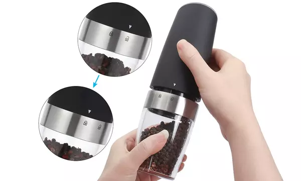 Gravity Electric Pepper Salt Grinder Automatic One-Hand Operated - Second Medium