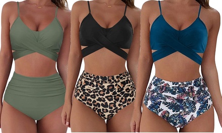 Up To 84 Off On Women Wrap Bikini Set Push Up Groupon Goods