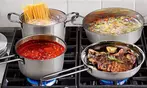 NewHome Stainless Steel Cookware Set Induction-Ready Pots & Pans Set (7-Piece)