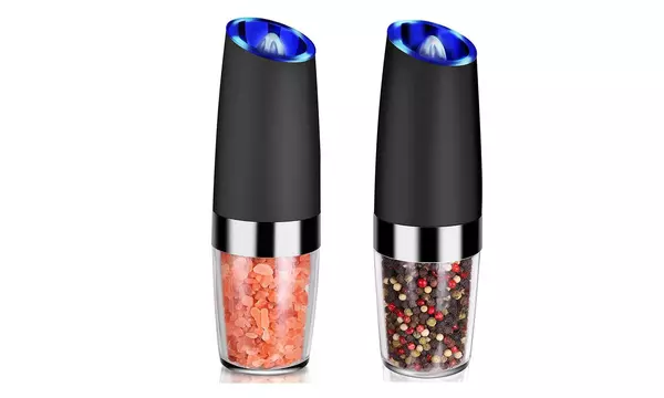 Gravity Electric Pepper Salt Grinder Set Battery Powered with LED Light - Second Medium