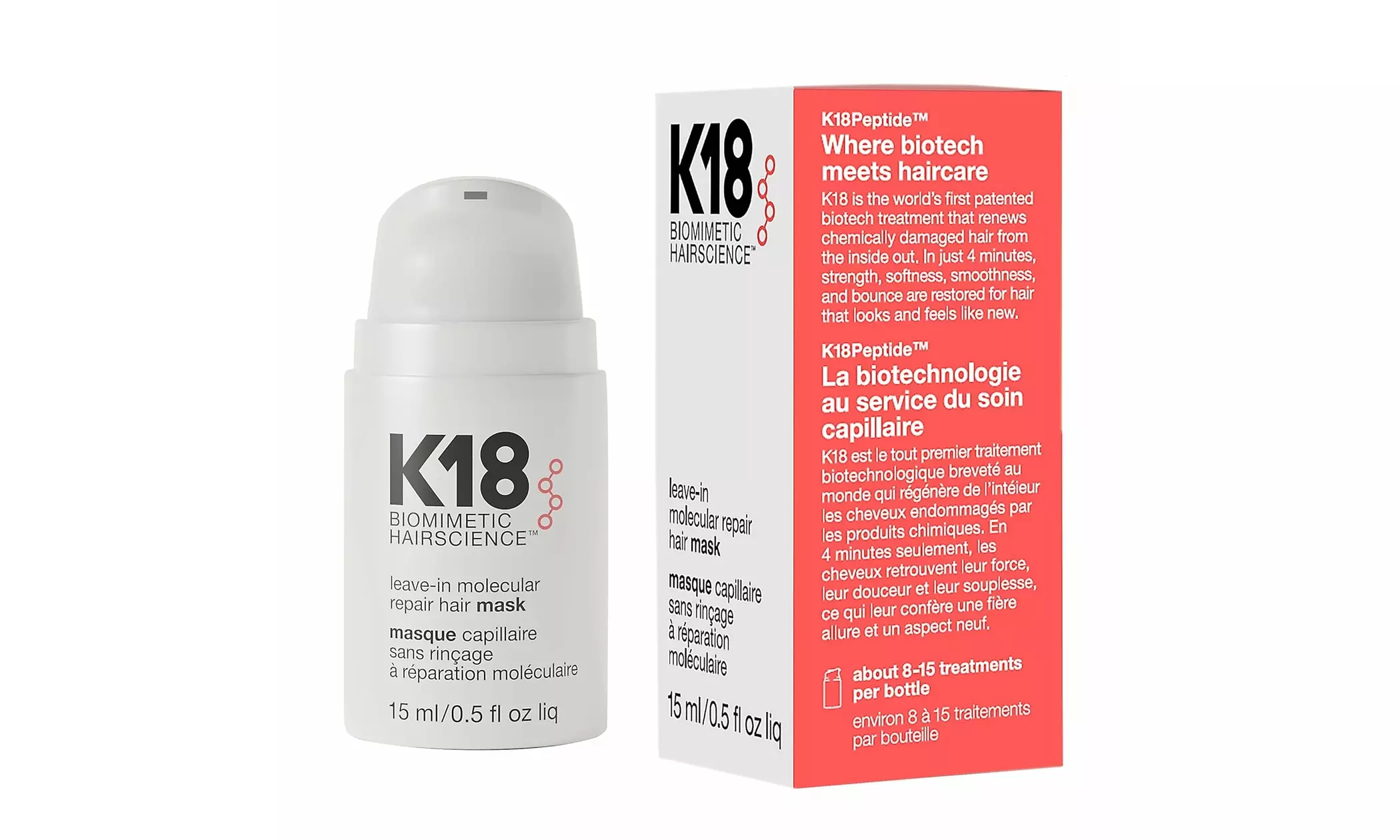 K18 Pro Leave-In Molecular Repair Hair Mask (Choose Size) - Second Medium