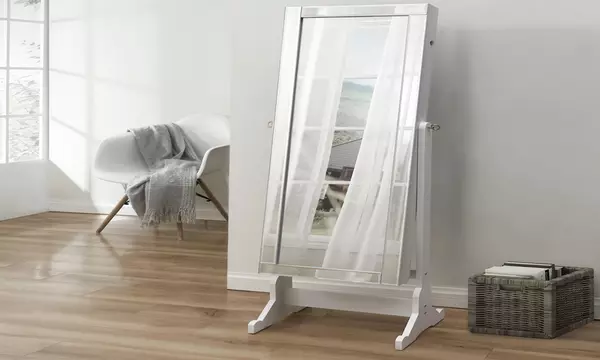 Radiant Jewelry Armoire Full Length Cheval Mirror - Second Medium