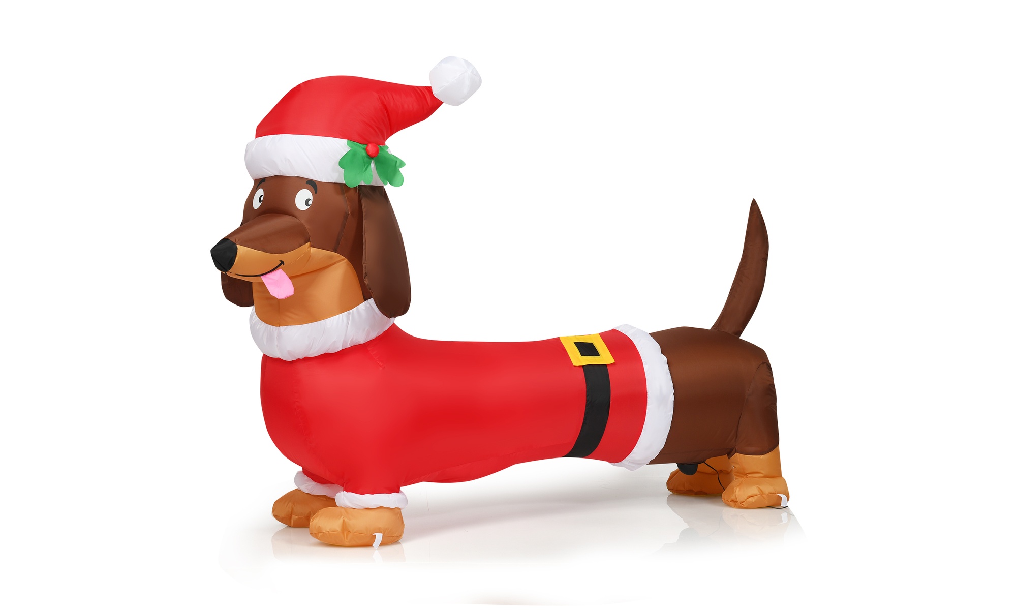 Costway 5 FT Inflatable Christmas Dog w/ LED Lights Blow Up