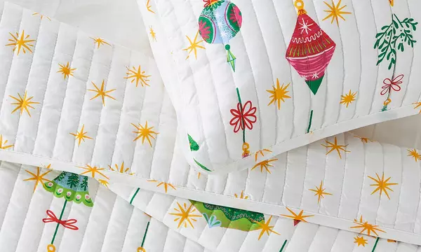 Cheerful Colorful Christmas Quilt Set - Second Medium