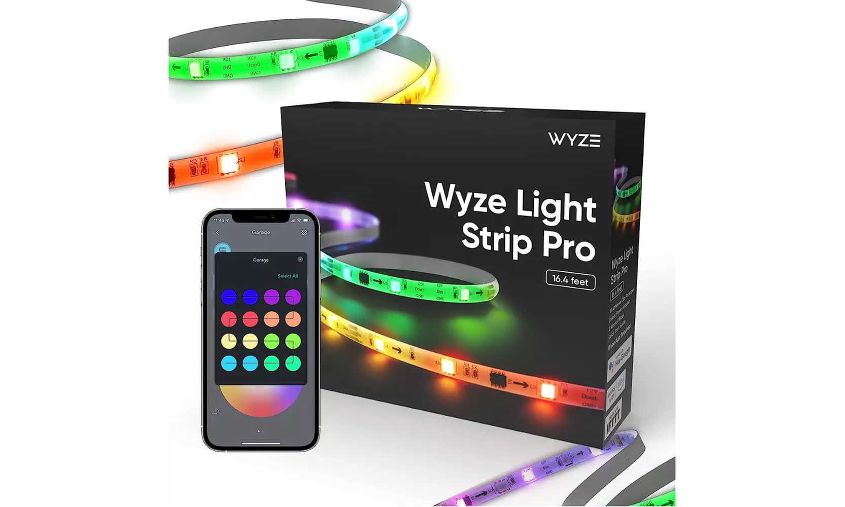 WYZE LED Light Strip Pro with App Control -16 Feet/32 Feet - A Grade Refurbished