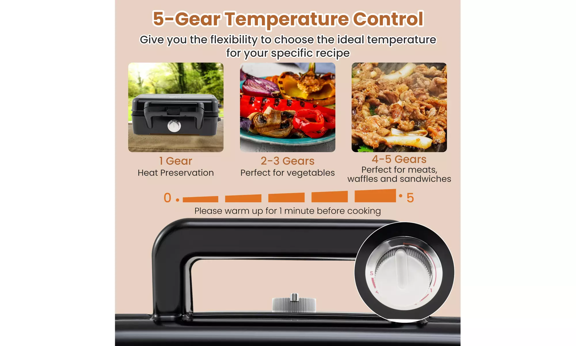 Costway 3-in-1 Waffle Iron, Panini Press Grill and Sandwich Maker Set