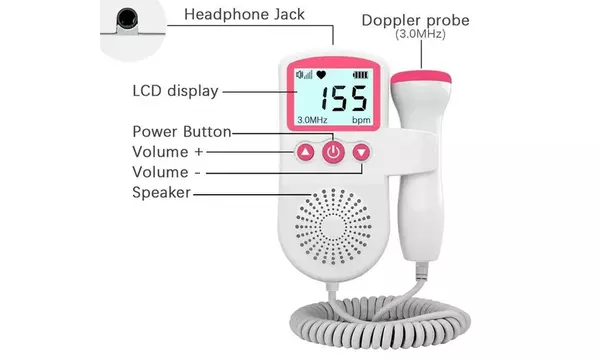 Baby Heartbeat Fetal Doppler Monitor for Pregnancy - Second Medium