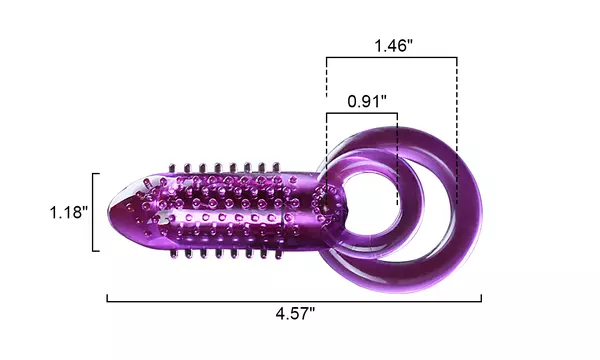 Dual Ring Vibrating Penis Rings Adult Products Couples Sex Love Toys - Second Medium