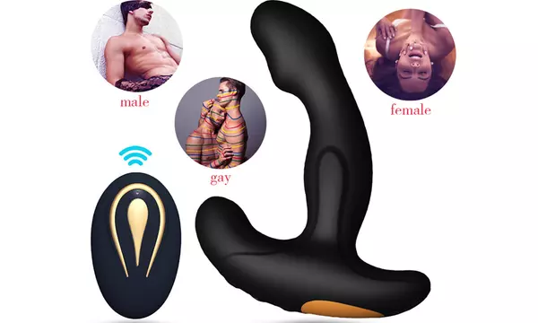 12 Speeds Prostate Massager Anal Plug Vibrator Remote Control Waterproof Sex Toy - Second Medium