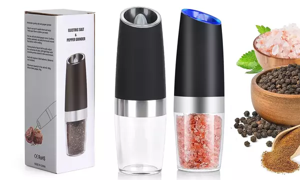 Gravity Electric Pepper Salt Grinder Automatic One-Hand Operated - Primary Image