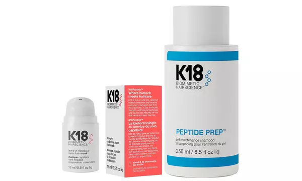 K18 Leave-In Hair Masks with Peptide Prep pH Maintenance Shampoo (Choose Size) - Second Medium