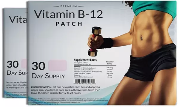 Vitamin B12 and Guarana Weight Loss Slimming Patches (1- 2- or 3- Pack) - Second Medium