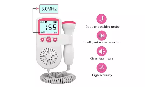 Baby Heartbeat Fetal Doppler Monitor for Pregnancy - Second Medium