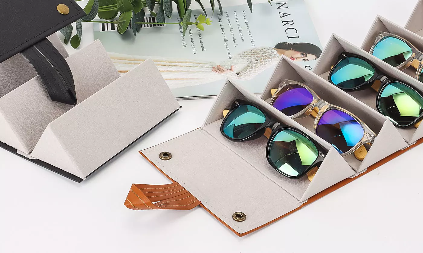 Travel Sunglasses Organizer Case Eyeglasses Storage Box Hanging Eyewear Holder