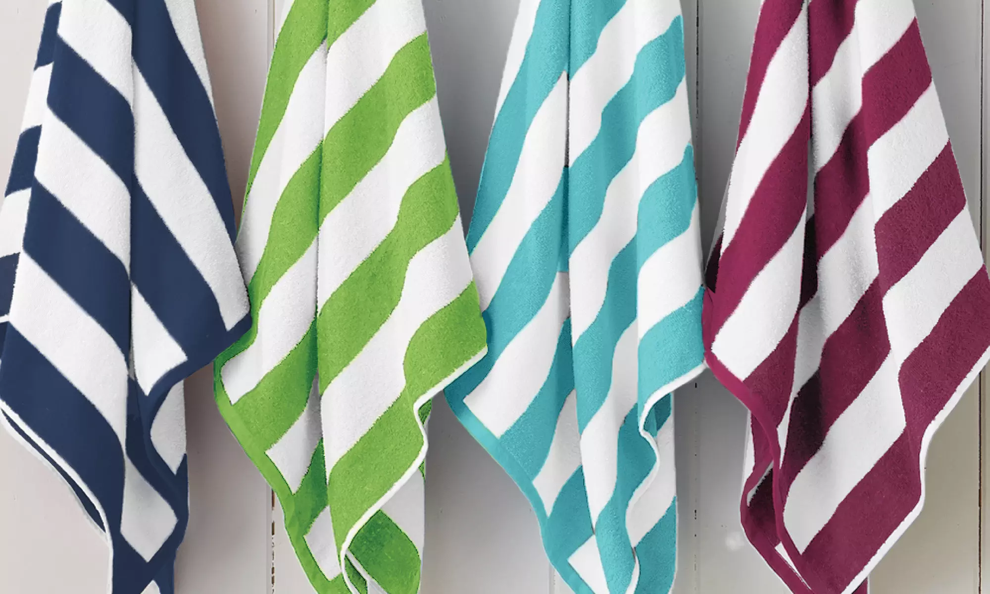 4 Pack Premium Cotton Cabana Beach Towel