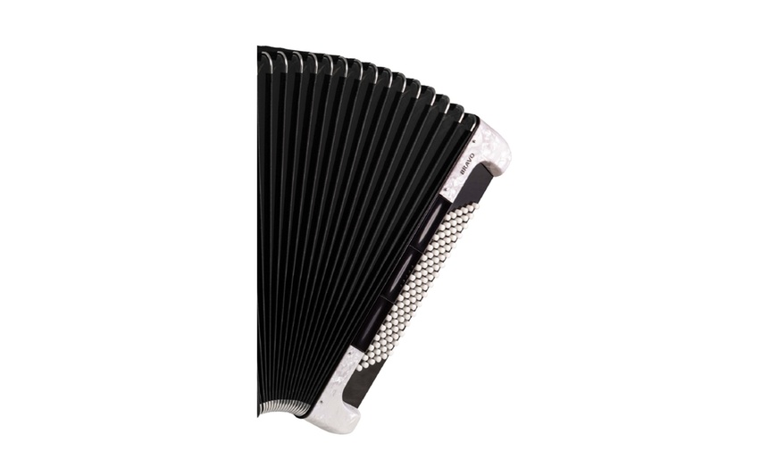 Hohner Bravo Iii Chromatic Piano Key Accordion Pearl White Groupon