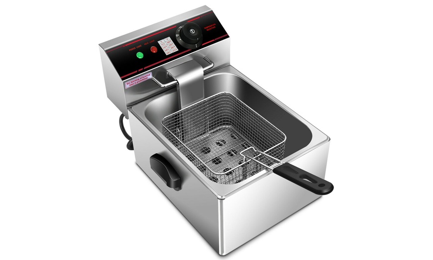 Costway W Deep Fryer Electric Commercial Tabletop Frying W Basket