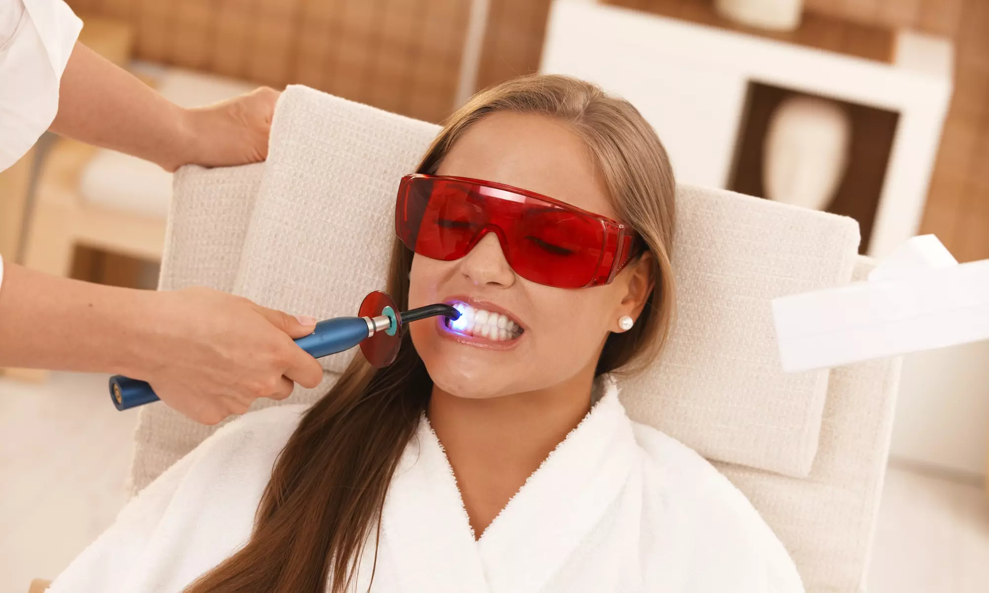 Brighten your smile with Adodd Serenity Wellness's LED laser teeth whitening options for a quick refresh or deep cleanse up to 60% - Primary Image