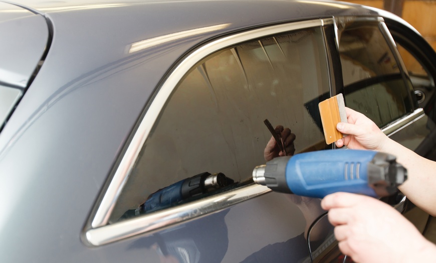 Image 1: Front Window Tinting with Regular Dye, Carbon or Ceramic Film