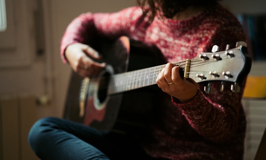 Image 1: 30- or 60-Minute In-Person Casual Guitar Lesson at The SoundLab