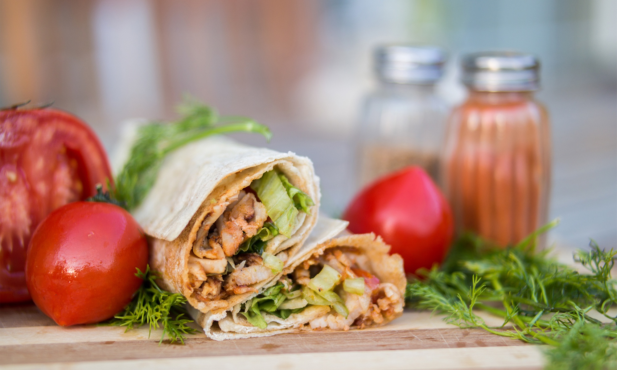 Savour Mouth-Watering Chicken Shawarma or Gyro Lamb Plate / Wrap