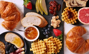 Pancake and Waffle High Tea for Up to Eight People at That Green Cafe Pancake and Waffle High Tea for Up to Eight People at That Green Cafe