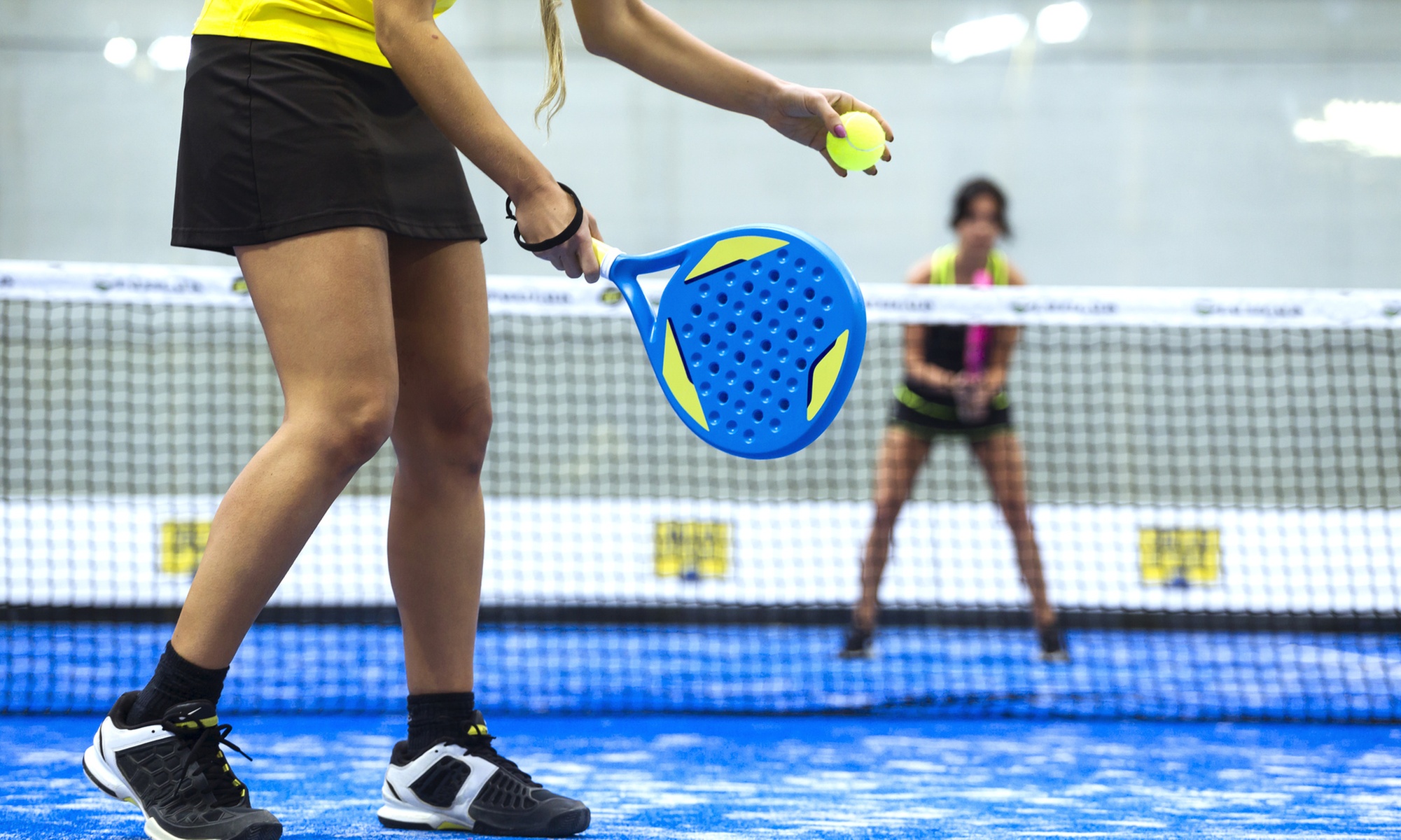 Enjoy an Indoor Padel Tennis for up to 4 People Without Racquets